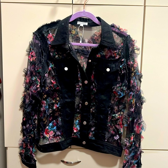 Adore Jackets & Blazers - Denim floral jacket by Adore
